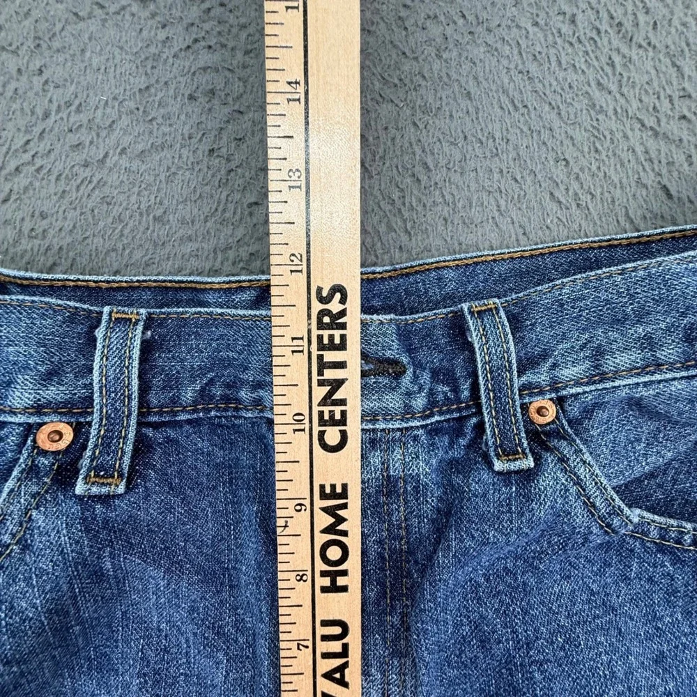 Levi's 505‎ Denim Shorts Mens 34 Blue Regular Fit Straight Leg Mid Wash Jorts